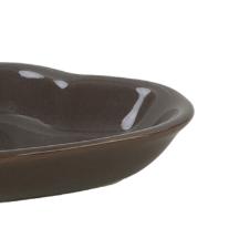 Petisqueira em cermica Haus Corao Decorato 14,6x2,6cm chocolate