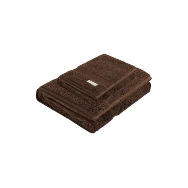Jogo toalhas Trussardi Egitto Elegance 2 p 77cmx1,40m Cioccolato