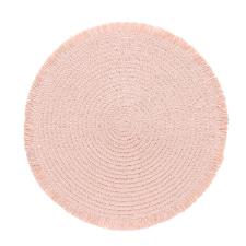Lugar americano redondo em fibra de celulose Copa&Cia Lana 38cm rosa cha