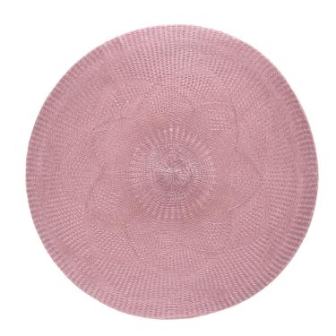 Lugar americano redondo em polister Copa&Cia Serenity 38cm rosa vintage