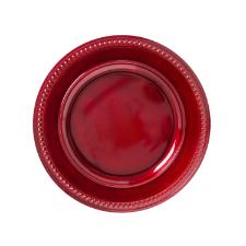 Sousplat em plstico Copa&Cia Galles Dots 33cm rouge antique