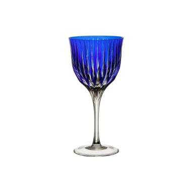 Taa para vinho branco em cristal Strauss Overlay 225.103.150 330ml azul escuro