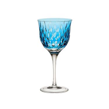 Taa para vinho tinto em cristal Strauss Overlay 225.102.152 370ml azul claro
