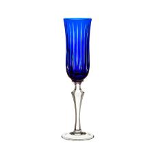 Taa de champagne em cristal Strauss Overlay 237.107.150 240ml azul escuro