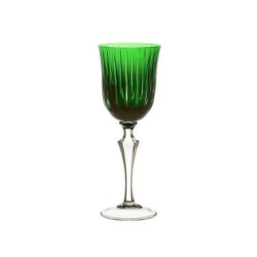 Taa para vinho tinto em cristal Strauss Overlay 237.102.150 350ml verde escuro