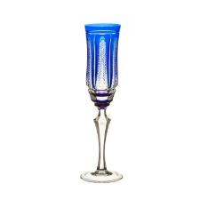 Taa de champagne em cristal Strauss Overlay 237.107.151 240ml azul escuro