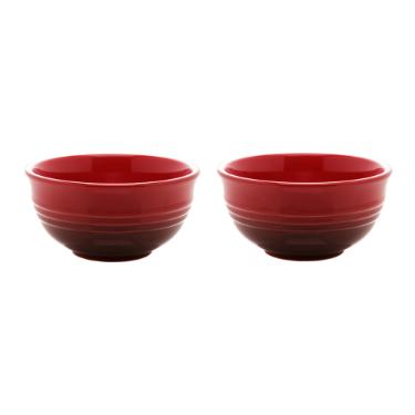 Jogo de bowls em cermica Wolff Retr 14x47 2 peas vermelho