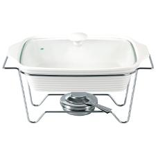 Rechaud retangular em porcelana com queimador Dynasty 2,2 litros branco