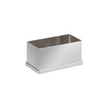 Porta-adoante retangular em prata Silverlux Liso 8,5x4cm