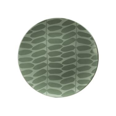 Prato raso em melamina Byzoo Leaf 27,9cm verde