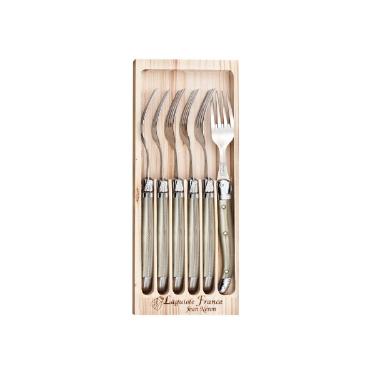 Jogo de garfos em inox Laguiole 6 peas champagne