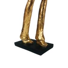 Estatueta de resina Elby Msico com saxofone 48cm dourado