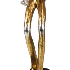 Estatueta de resina Elby Msico com trompete dourado