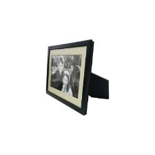 Porta-retratos de metal MCD Elby 10x15cm prateado e preto