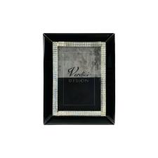 Porta-retratos de vidro MCD Elby Ivy 10x15cm espelhado preto