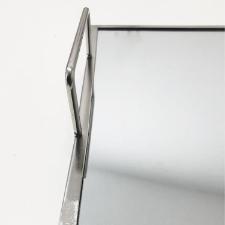 Bandeja espelhada com ala retangular em inox Adely Decor 35cm