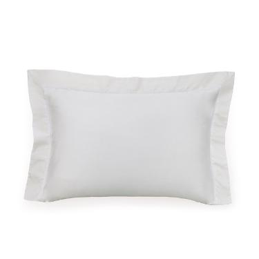 Fronha Trussardi Portello 300 fios 50cmx70cm Branco/Branco