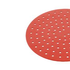 Tapete protetor em silicone para Air Fryer redondo Lyor 18,5cm vermelho
