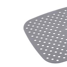 Tapete protetor em silicone para Air Fryer quadrado Lyor 18,5cm cinza