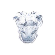 Vaso em vidro Lyor Italy 13x14,5cm azul