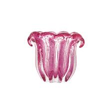 Vaso em vidro Lyor Italy 15x12x12,5cm rosa