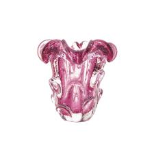 Vaso em vidro Lyor Italy 11,5x13cm rosa