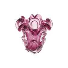 Vaso em vidro Lyor Italy 13x14,5cm rosa