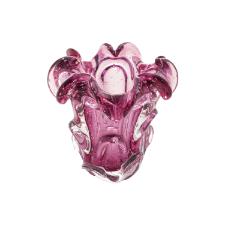 Vaso em vidro Lyor Italy 15x16cm rosa