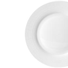 Prato raso em porcelana L'hermitage Brizzard 26,7cm branco