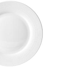 Prato raso em porcelana L'hermitage Brizzard 26,7cm branco