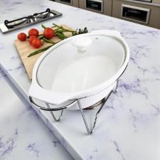 Rechaud oval em cermica Fracalanza Eleonora 1,5 litro: Elegncia e versatilidade  mesa