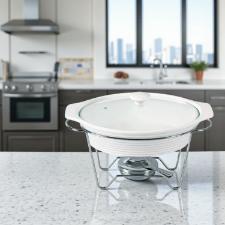 Rechaud oval em cermica Fracalanza Eleonora 1,5 litro: Elegncia e versatilidade  mesa