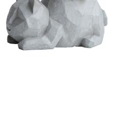 Vaso com suculenta em cimento e plstico L'Hermitage Gato 12,5x7,5x6cm cinza