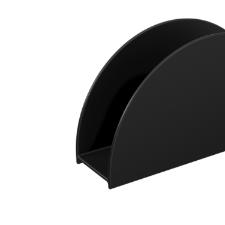 Porta-guardanapos redonda em plstico Coza Cozy 15x4,2x8,1cm preto