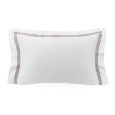 Fronha Trussardi Vercelli 50cmx90cm 100% Algodo Branco e Marmo