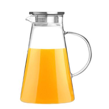 Jarra em vidro com tampa em ao inox Dynasty Twinkle 1,8 litro para sucos, drinks e gua