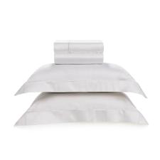 Jogo de lenol Trussardi Girelli 300 fios 100% Algodo King Branco/Branco