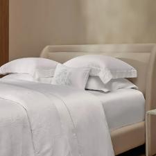 Jogo de lenol Trussardi Girelli 300 fios 100% Algodo King Branco/Branco