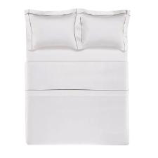 Jogo de lenol Trussardi Girelli 300 fios 100% Algodo King Branco/Nocciola