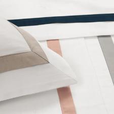 Fronha Trussardi  Vercelli 300 fios 50cmx90cm Branco/Pistacchio