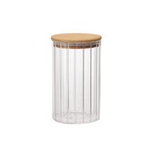Porta mantimentos em vidro com tampa em bambu Dynasty 750ml incolor 29184