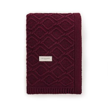 Peseira Trussardi Armeni 100% Algodo Tricot 80cmx2,20m Vino