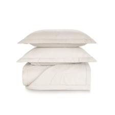 Colcha com 2 Porta-travesseiros em algodo Trussardi Palazzi King 290x250cm branco