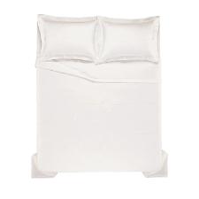 Colcha com 2 Porta-travesseiros em algodo Trussardi Palazzi King 290x250cm branco