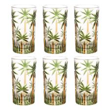 Jogo copos altos em cristal Wolff Palm Tree Handpaint 360ml 6 peas