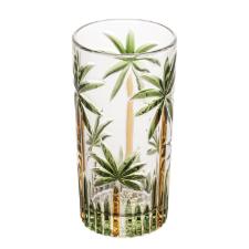 Jogo copos altos em cristal Wolff Palm Tree Handpaint 360ml 6 peas