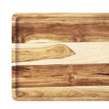 Tbua em madeira teca com canaleta rabaixo Stolf Double 48x30cm