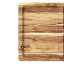 Petisqueira retangular em madeira teca 3 divises Stolf 28x23cm