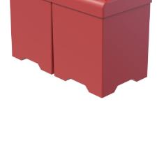 Lixeira em plstico com 2 compartimentos Stolf Smile Plus 5,4 litros vermelha