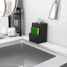 Dispenser para detergente esponja Stolf Cromo Smile 650ml preto